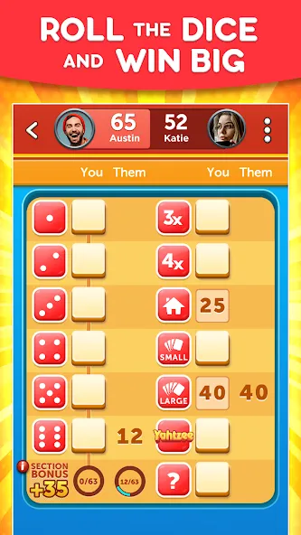 Скачать YAHTZEE With Buddies Dice Game — Безлимитные монеты и кубики — скриншот 1