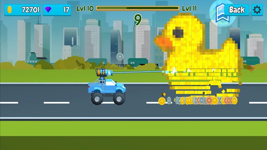 Rusher Crusher: Demolition! на Андроид — Безлимитные деньги и усиленное оружие — скриншот 2