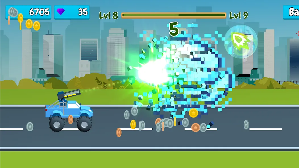 Rusher Crusher: Demolition! на Андроид — Безлимитные деньги и усиленное оружие — скриншот 4