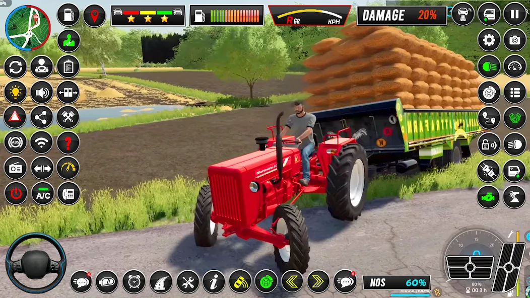 Скачать Indian Tractor Simulator Games — Модификация Безлимитные деньги и топливо — скриншот 1