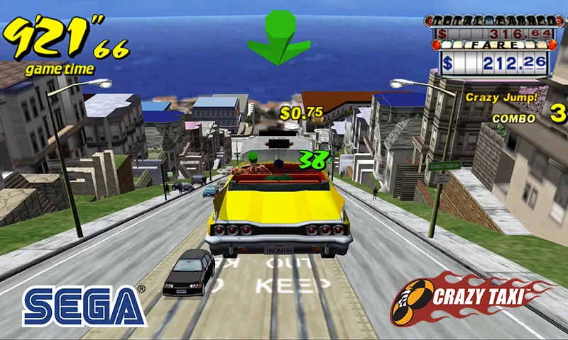 Скачать Crazy Taxi Classic (Мод: Безлимитные деньги и открыты все машины) на Андроид — скриншот 1 Скачать Crazy Taxi Classic (Мод: Безлимитные деньги и открыты все машины) на Андроид — скриншот 1