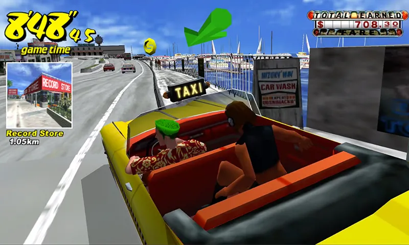 Скачать Crazy Taxi Classic (Мод: Безлимитные деньги и открыты все машины) на Андроид — скриншот 2 Скачать Crazy Taxi Classic (Мод: Безлимитные деньги и открыты все машины) на Андроид — скриншот 2