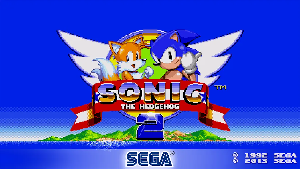 Sonic The Hedgehog 2 Classic (Мод Безлимитные кольца и все уровни открыты) — скриншот 1