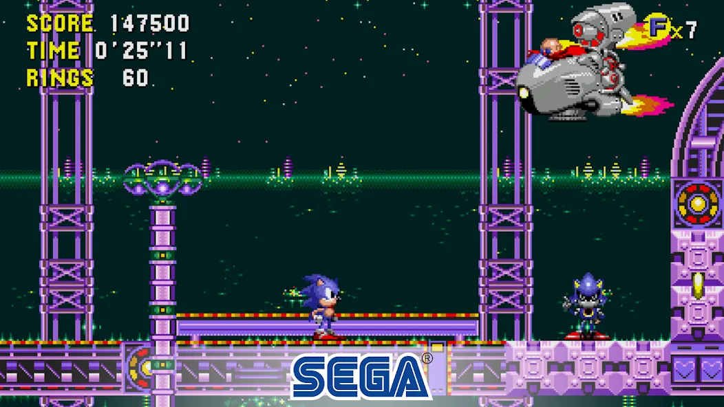 Скачать взломанную Sonic CD Classic — Безлимитные жизни и кольца — скриншот 3