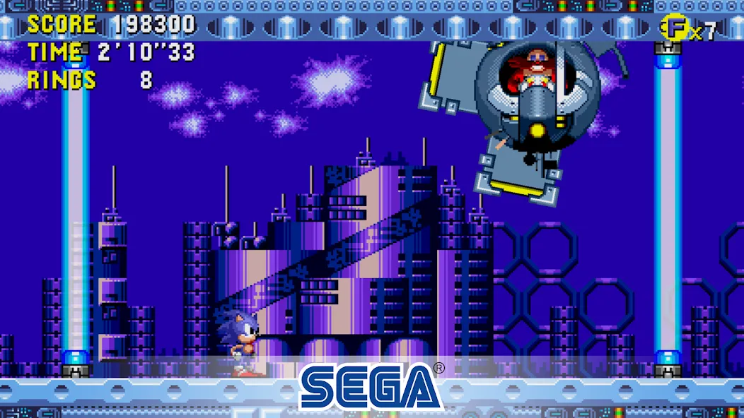 Скачать взломанную Sonic CD Classic — Безлимитные жизни и кольца — скриншот 4