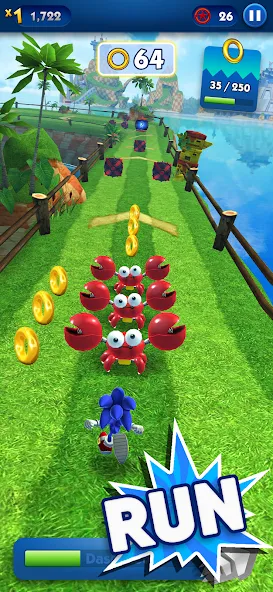 Sonic Dash - Endless Running — Взломанная версия (Безлимитные монеты и разблокированные персонажи) — скриншот 1 Sonic Dash - Endless Running — Взломанная версия (Безлимитные монеты и разблокированные персонажи) — скриншот 1