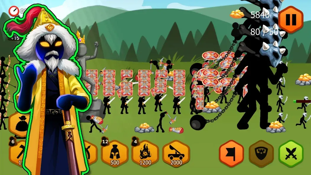 Скачать взломанную Stickman Battle 2: Empires War — Безлимитные деньги и алмазы — скриншот 5