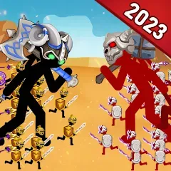 Скачать взломанную Stickman Battle 2: Empires War — Безлимитные деньги и алмазы