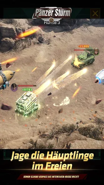 Скачать Panzer Sturm MOD APK — Много ресурсов и усиленная броня — скриншот 2