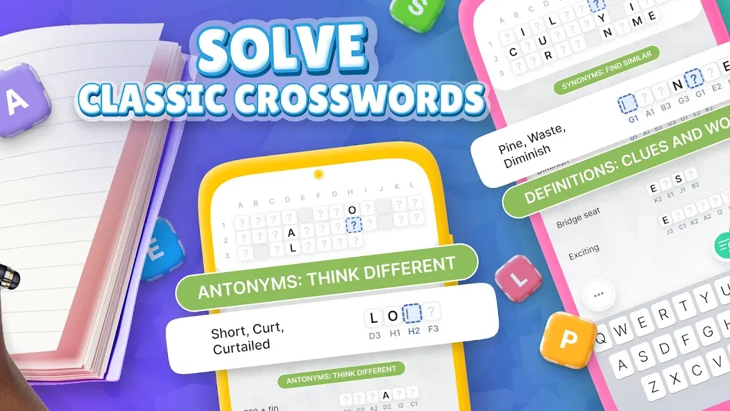 Acrostics－Cross Word Puzzles на Андроид — Мод Безлимитные подсказки и монеты — скриншот 2