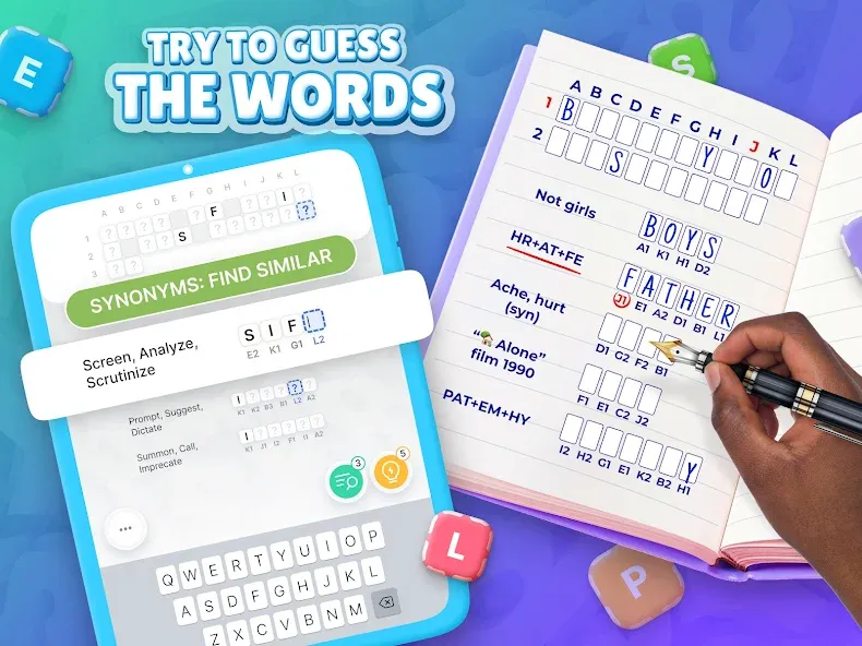 Acrostics－Cross Word Puzzles на Андроид — Мод Безлимитные подсказки и монеты — скриншот 4