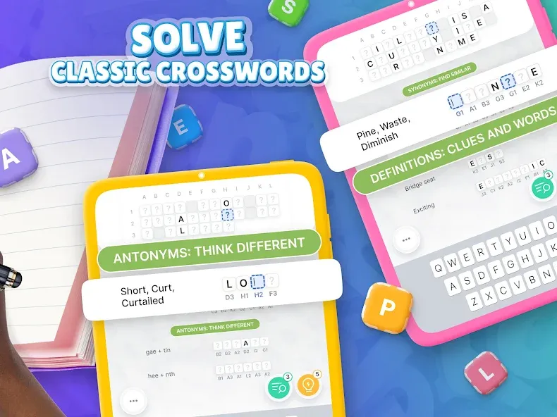 Acrostics－Cross Word Puzzles на Андроид — Мод Безлимитные подсказки и монеты — скриншот 5