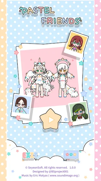 Скачать взлом Pastel Friends : Dress Up Game на Андроид — Разблокированы все наряды и аксессуары — скриншот 1