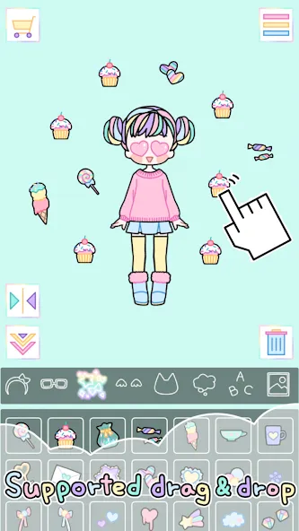 Взлом Pastel Girl : Dress Up Game — Разблокированы все наряды и аксессуары — скриншот 3