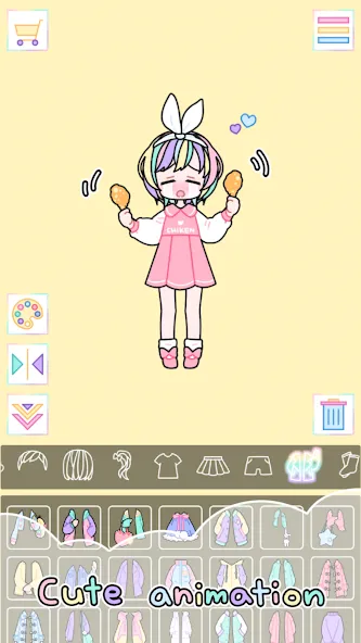 Взлом Pastel Girl : Dress Up Game — Разблокированы все наряды и аксессуары — скриншот 4
