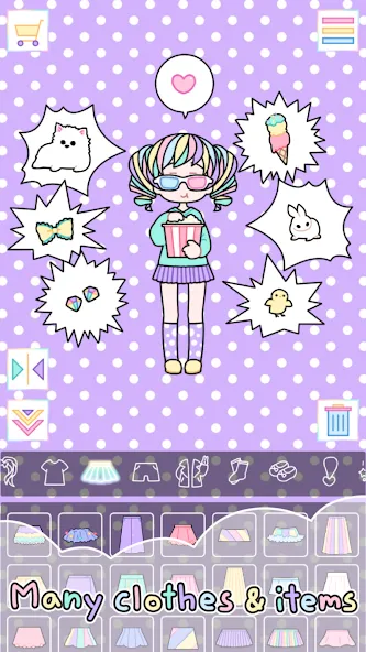 Взлом Pastel Girl : Dress Up Game — Разблокированы все наряды и аксессуары — скриншот 5