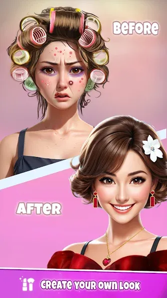 Fashion Artist: Makeup Game MOD APK — Безлимитные деньги и все наряды — скриншот 3 Fashion Artist: Makeup Game MOD APK — Безлимитные деньги и все наряды — скриншот 3