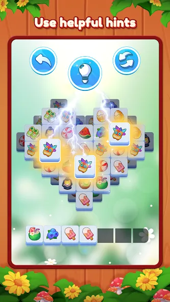 Скачать взлом Triple Connect: Match Tile на Андроид — Безлимитные подсказки и отмены ходов — скриншот 4