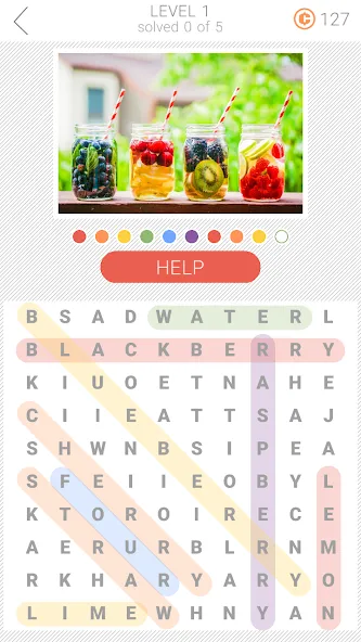 Скачать 10x10 Word Search — Модификация Без рекламы и подсказки доступны — скриншот 1