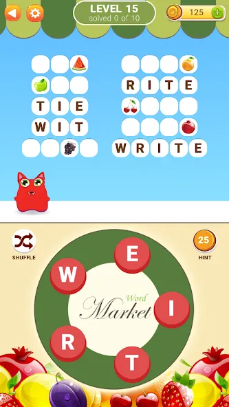 Скачать Word Market MOD APK — Безлимитные подсказки и монеты — скриншот 2