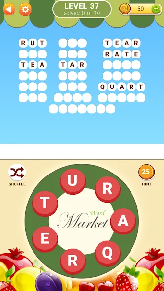 Взломанная Word Market 2 на Андроид — Безлимитные деньги и подсказки — скриншот 4