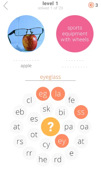Взломанная Word Rings 2 на Андроид — Подсказки доступны без ограничений — скриншот 1