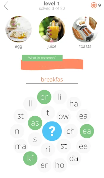 3 Circles: Word Game — Взломанная версия (Безлимитные подсказки и монеты) — скриншот 1