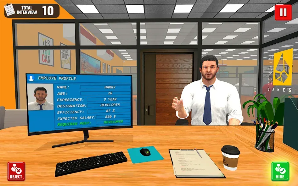 Virtual HR Manager Job Games (Мод Безлимитные деньги и все уровни открыты) — скриншот 2