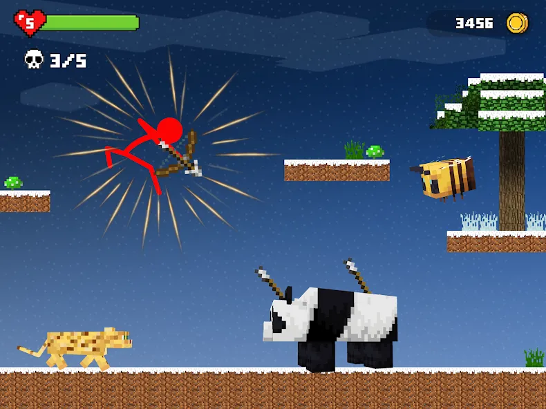 Stick-man Battle - Craft World на Андроид — Безлимитные ресурсы и усиленное оружие — скриншот 5