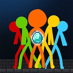 Stick-man Battle - Craft World на Андроид — Безлимитные ресурсы и усиленное оружие