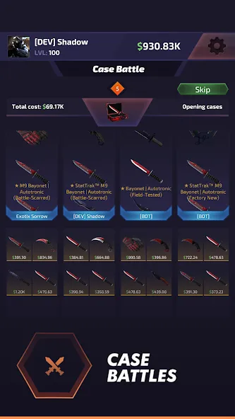 Case Battle: Skins Simulator — Безлимитные монеты и все скины — скриншот 5
