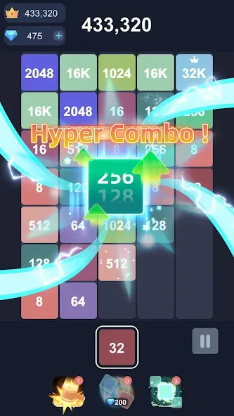 Скачать 2048™ Merge Block Puzzle на Android — Без рекламы и отмена ходов — скриншот 1