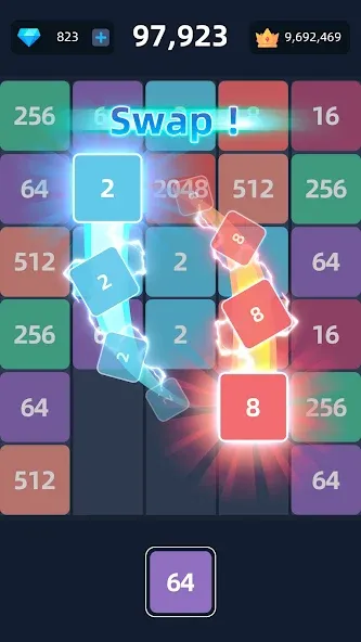 Скачать 2048™ Merge Block Puzzle на Android — Без рекламы и отмена ходов — скриншот 2