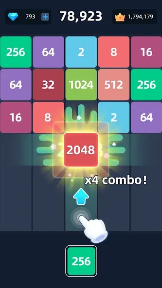 Скачать 2048™ Merge Block Puzzle на Android — Без рекламы и отмена ходов — скриншот 4