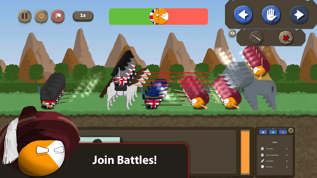 Countryballs at War на Андроид — Безлимитные ресурсы и усиленная армия — скриншот 3