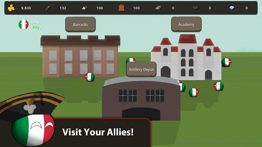 Countryballs at War на Андроид — Безлимитные ресурсы и усиленная армия — скриншот 5