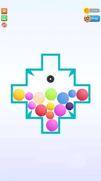 Bounce and pop - Puff Balloon MOD APK на Android — Безлимитные монеты и жизни — скриншот 1