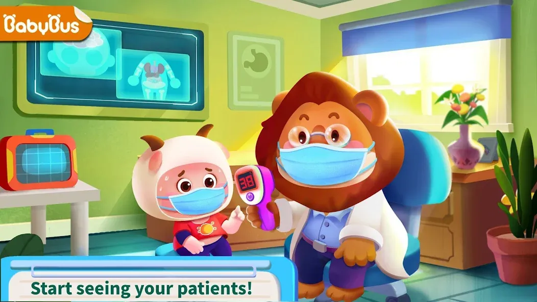 Baby Panda's Hospital Care (Мод Безлимитные деньги и все процедуры открыты) — скриншот 1