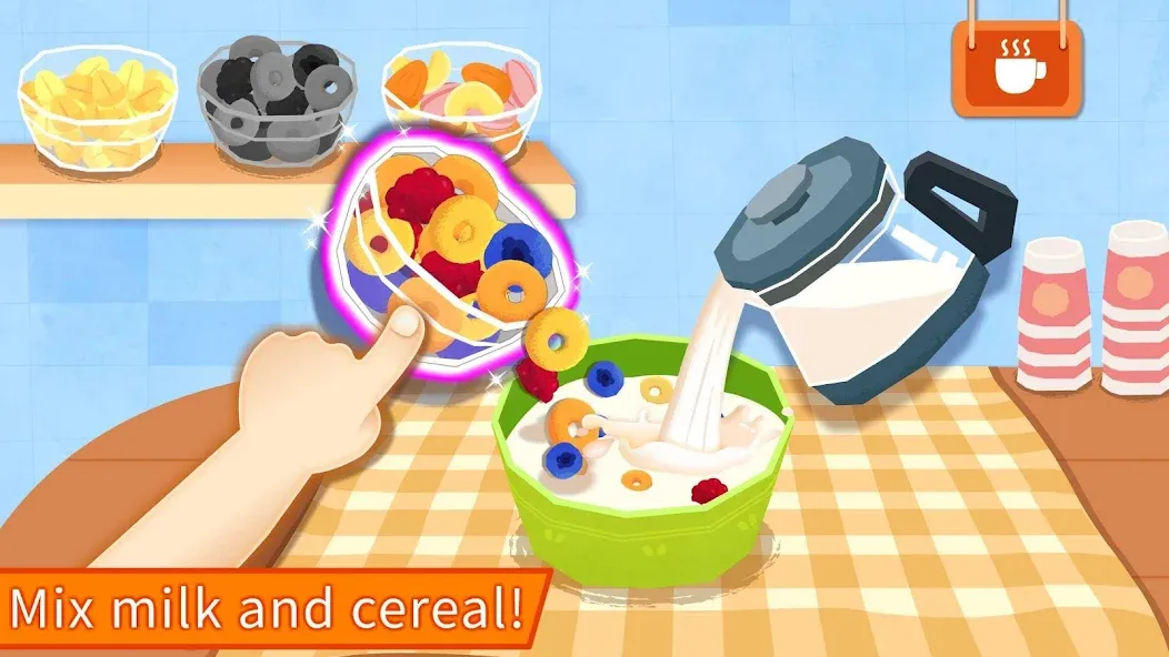 Baby Panda's Breakfast Cooking — Взломанная версия (Без рекламы и открыты все рецепты) — скриншот 2