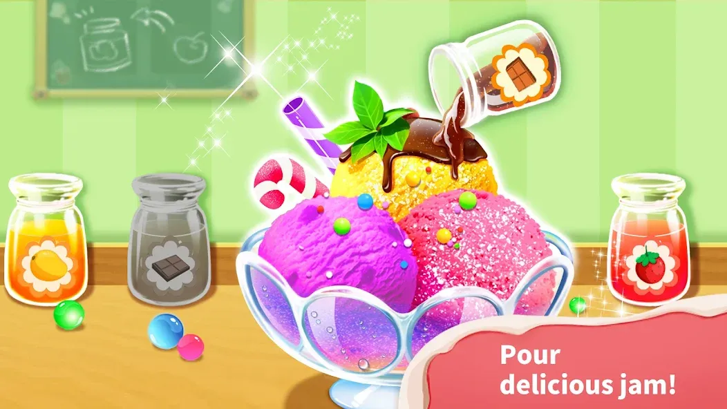 Скачать Baby Panda’s Ice Cream Shop (Мод: Безлимитные монеты и все рецепты) на Андроид — скриншот 2