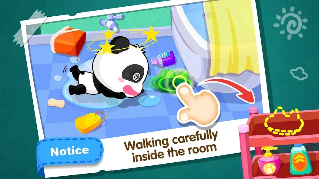 Baby Panda Home Safety MOD APK на Android — Все уровни и предметы открыты — скриншот 4