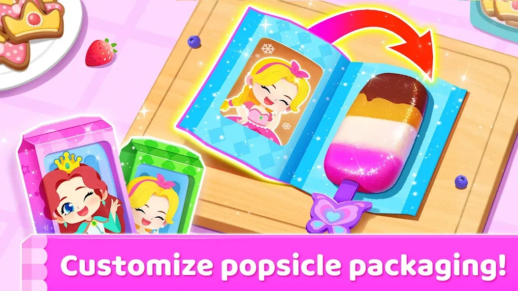 Скачать Little Panda's Ice Cream Games MOD APK — Много мороженого и открыты все уровни — скриншот 2