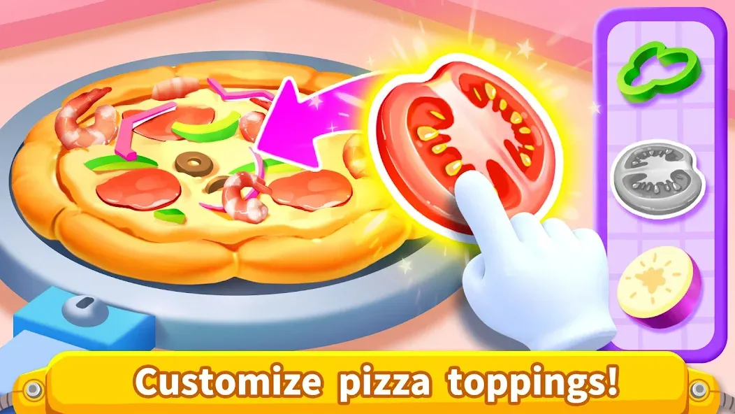 Скачать Little Panda's Space Kitchen на Android — Безлимитные деньги и все рецепты открыты — скриншот 2