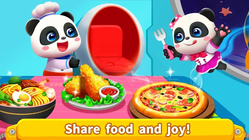 Скачать Little Panda's Space Kitchen на Android — Безлимитные деньги и все рецепты открыты — скриншот 4
