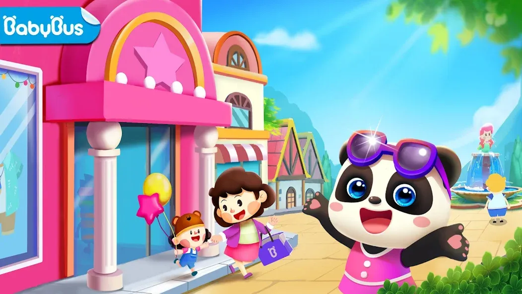 Скачать Little Panda's Town: Mall MOD APK — Разблокированы все магазины и локации — скриншот 1