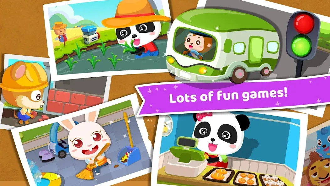 Baby Panda's Dream Job на Андроид — Открыты все профессии и уровни — скриншот 4