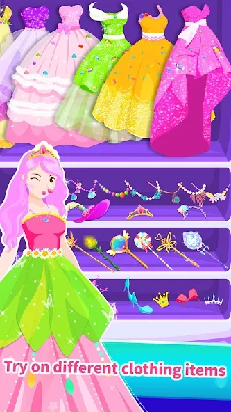 Скачать взлом Little Panda Princess Dressup на Андроид — Разблокированы все наряды и аксессуары — скриншот 2