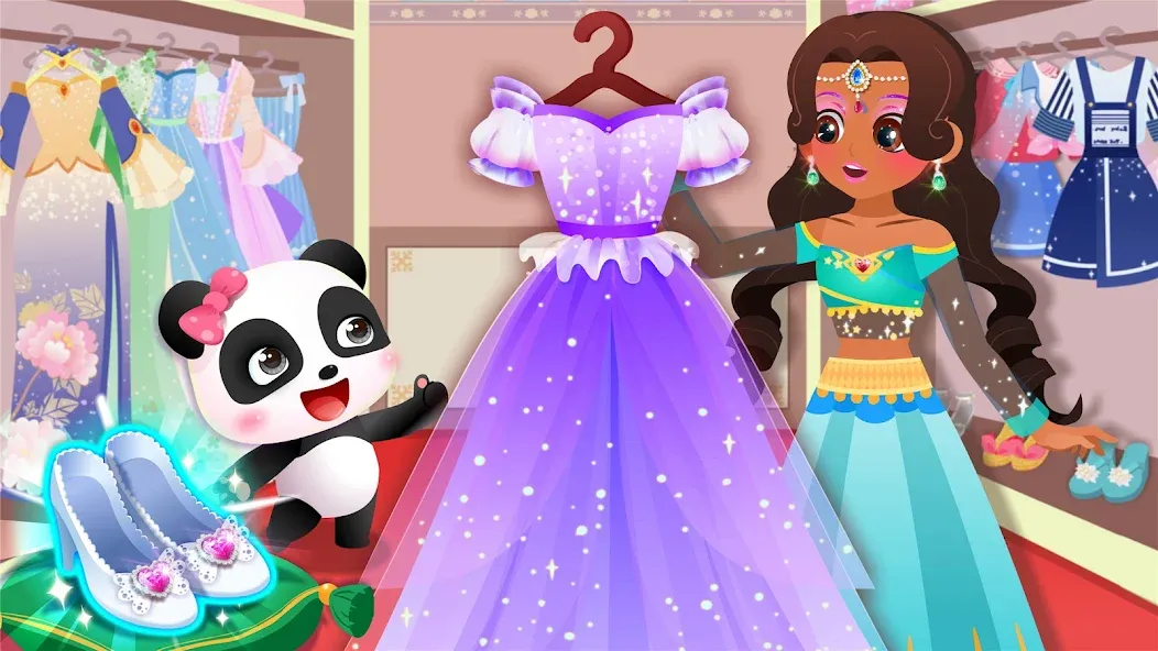 Скачать Little Panda: Princess Makeup на Android — Открыты все наряды и аксессуары — скриншот 4