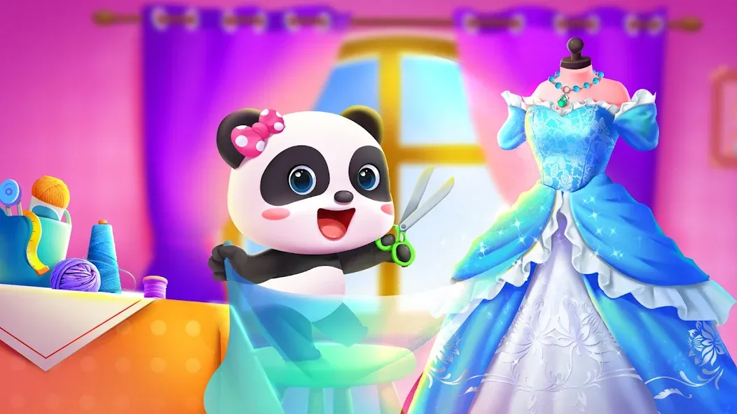Скачать Baby Panda's Fashion Dress Up с модом — Безлимитные монеты и все наряды открыты — скриншот 1