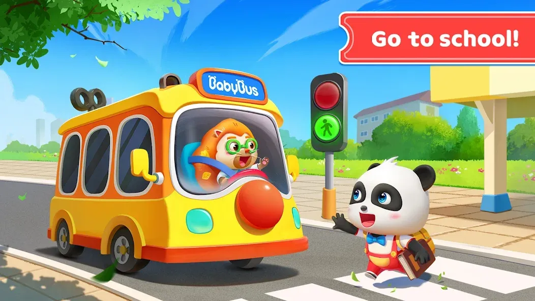 Baby Panda's School Bus MOD APK на Android — Безлимитные деньги и открыты все уровни — скриншот 4